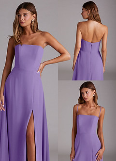 Azazie Wren Bridesmaid Dresses Tahiti A-Line Side Slit Chiffon Convertible Dress image9