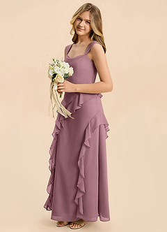 Azazie Sloane Junior Amethyst A-Line Sweetheart Neckline Chiffon Dress image5
