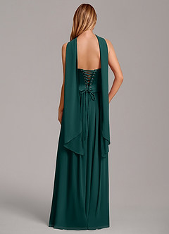 Azazie Cadence Vestidos de damas de honor Vestido de Pino de Satén Elástico de Corte en A Convertible con Corsé image4