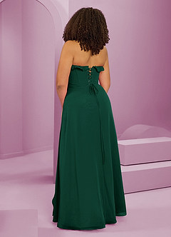 Barbie ♥ Azazie Jurken voor bruidsmeisjes Jurk van Chiffon met A-Lijn Sweetheart Halslijn Smaragd image13