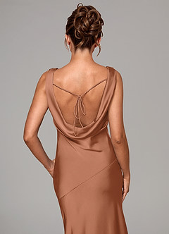 Azazie Rylina Bridesmaid Dresses Bronzer Mermaid Stretch Satin Dress image2