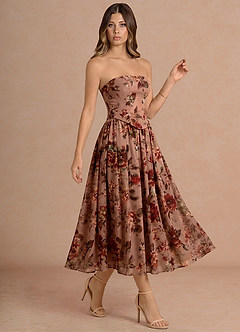 Rowena Mauve Multi Midi Dress image4