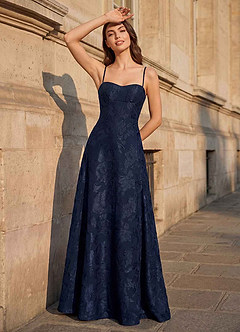 Thalyn Marinha Vestido de formatura image3