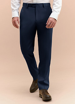 front James Dark Navy Structured Stretch Dress Pants