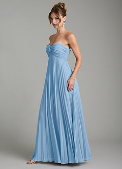 Azazie Tempest At-home Try On Dresses Agave Empire Corset Chiffon Convertible Dress image11