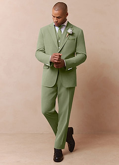 front James Pistachio Structured Stretch 3-piece suit