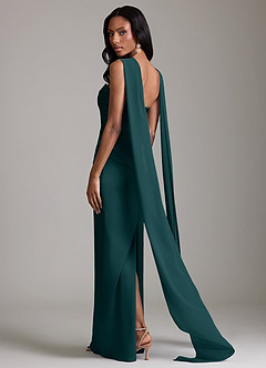 Azazie Sonora Vestidos de damas de honor Vestido de Pino de Satén Elástico de Corte Recto con Sin tirantes image2