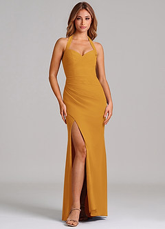 Azazie Emeria Suknie dla druhen Syrena Dekolt w kształcie serca Szyfon Do ziemi Sukienka image3