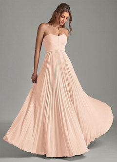 Azazie Chiana Final Sale English Rose A-Line Strapless Chiffon Dress image1
