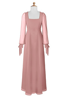 Azazie Leonia Junior Dusty Rose A-Line with Pockets Chiffon Dress image7