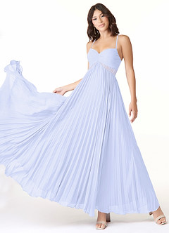 Azazie Devyn Bridesmaid Dresses Lavender A-Line Corset Chiffon Dress image1