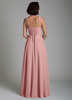 Azazie Azaria Bridesmaid Dresses Dusty Rose A-Line Corset Chiffon Dress image6