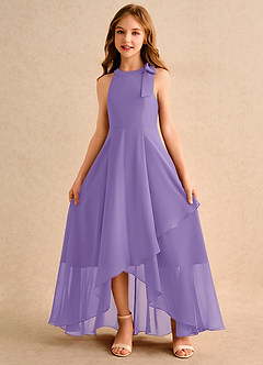 Azazie Boop Girls Formal Abiti da Ragazza di Fiori Abito A-Line in Chiffon Fiocco Tahiti image5