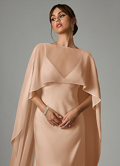 Azazie Stefania Bridesmaid Dresses English Rose A-Line Stretch Satin Dress image5