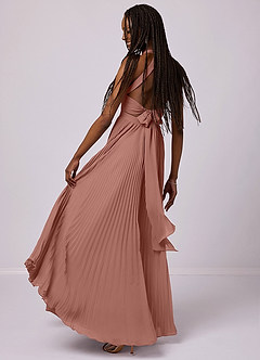 Barbie ♥ Azazie Bridesmaid Dresses Cedar Rose A-Line Pleated Chiffon Dress image4