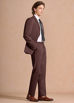 front James Espresso Structured Stretch Suit