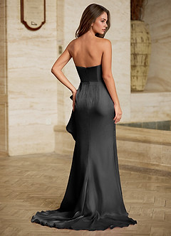Liorah Black Strapless Prom Dress image2