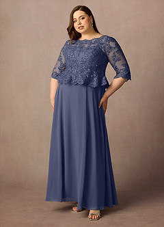 Azazie Averie Mother of the Bride Dresses Stormy A-Line Boatneck Sequins Chiffon Dress image16