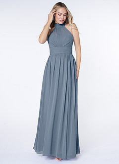 Azazie Iman Bridesmaid Dresses Twilight A-Line A-Line Ruched Chiffon Dress image7
