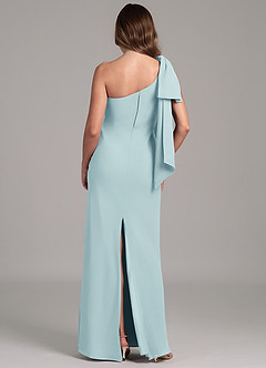 Azazie Capri Robes de demoiselle d'honneur Robe Trapèze en Mousseline de soie Une épaule Verre De Mer image2