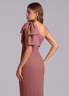 Azazie Yuanna Bridesmaid Dresses Amethyst Mermaid One Shoulder Chiffon Dress image8