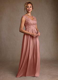Azazie Amethyst Mère de la mariée Robes Robe Trapèze en Dentelle Rosette image5