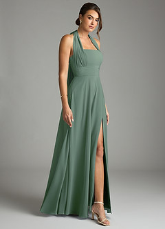 Azazie Tamira Suknie dla druhen Linia A Pofałdowany Szyfon Do ziemi Sukienka image7