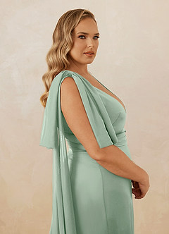 Christian Siriano Bridal for Azazie 1011 Robes de demoiselle d'honneur Robe Sirène en Satin extensible Arc Agave image18