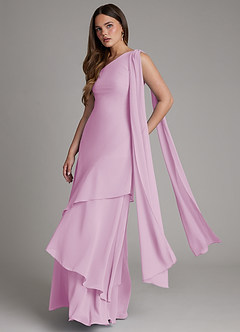 Azazie Monique Suknie dla druhen Linia A Jedno ramię Szyfon Do ziemi Sukienka image4