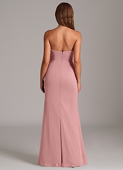 Azazie Katelyn Bridesmaid Dresses Dusty Rose Sheath Strapless Mesh Convertible Dress image7