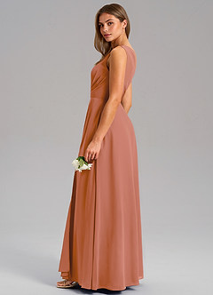 Azazie Phaedra Bridesmaid Dresses MAI TAI A-Line One Shoulder Chiffon Dress image6
