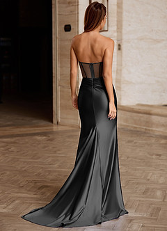 Luxen Schwarz Ballkleid mit Wasserfallausschnitt image7