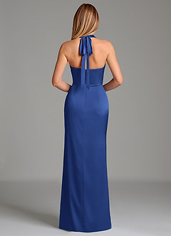 Azazie Serenity Brautjungfernkleider Meerjungfrau-Linie Herzausschnitt Stretch-Satin Kleid Königsblau image6