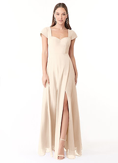 Azazie Hainsly Final Sale Agave A-Line Sweetheart Neckline Chiffon Dress image1