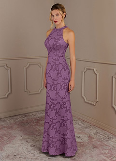 Azazie Tyra Final Sale Wisteria Mermaid Floral Burnout Dress image2