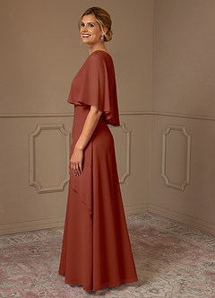 Azazie Bowie Mother of the Bride Dresses Auburn A-Line Chiffon Dress image4