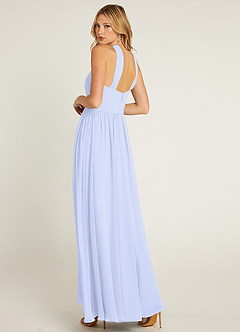 Azazie Jacey Bridesmaid Dresses Lavender A-Line Pleated Chiffon Dress image4