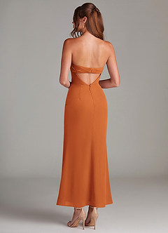 Azazie Leonis Bridesmaid Dresses Cinnamon Mermaid Strapless Chiffon Convertible Dress image5