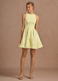 Leontine Butter Yellow Mini Dress image1