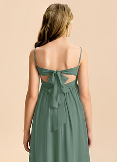 Azazie Zeya Junior Eucalyptus A-Line Chiffon Dress image7
