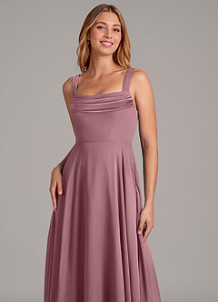 Azazie Shaude Bridesmaid Dresses Amethyst A-Line Pleated Chiffon Dress image5
