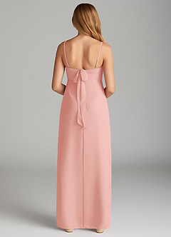 Azazie Mai Junior Rosette Sheath Pleated Chiffon Dress image2