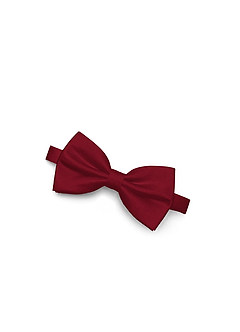 front Matte Satin Bow Tie and Pocket Square Set