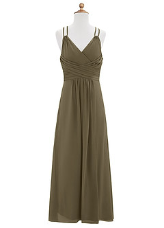 Azazie Farren Junior Blushing Pink A-Line Pleated Chiffon Dress image6