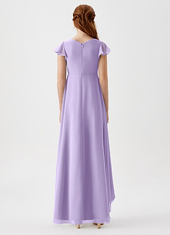 Azazie Breanne Junior Vestido de Lila de Gasa de Corte En A image6