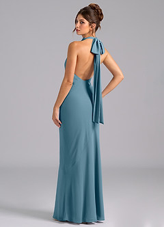 Azazie Velli Bridesmaid Dresses Bermuda Mermaid Bow Chiffon Dress image7
