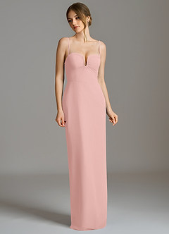 Azazie Darcie Final Sale Black Sheath Strapless Chiffon Convertible Dress image7