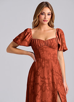 Azazie Mirian Suknie dla druhen Linia A Dekolt w kształcie serca Kwiatowe wypalenie Do ziemi Sukienka image7