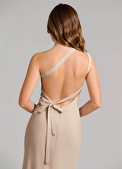 Azazie Monroe 신부 들러리 드레스 쉬스 한쪽 어깨 쉬폰 바닥 길이 드레스 image6