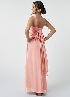 Azazie Kora Junior Rosette A-Line Pleated Chiffon Dress image4